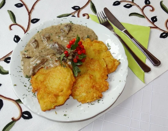 Placki z gotowanych ziemniaków