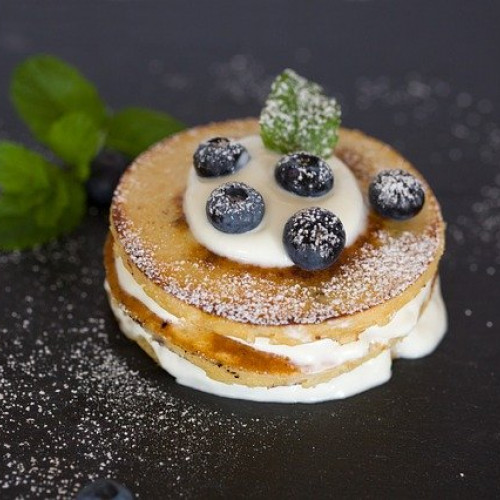 Doskonałe pancakes z borówkami