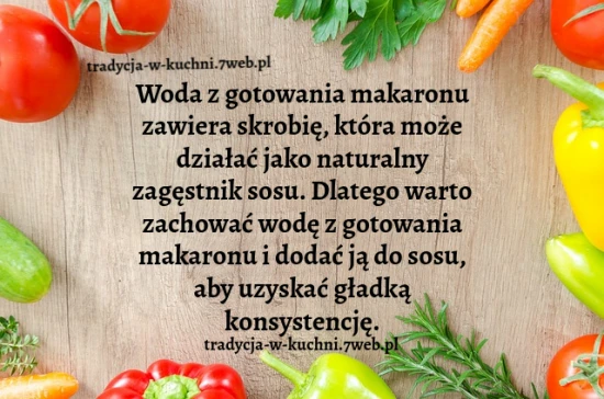 Woda z gotowania makaronu...