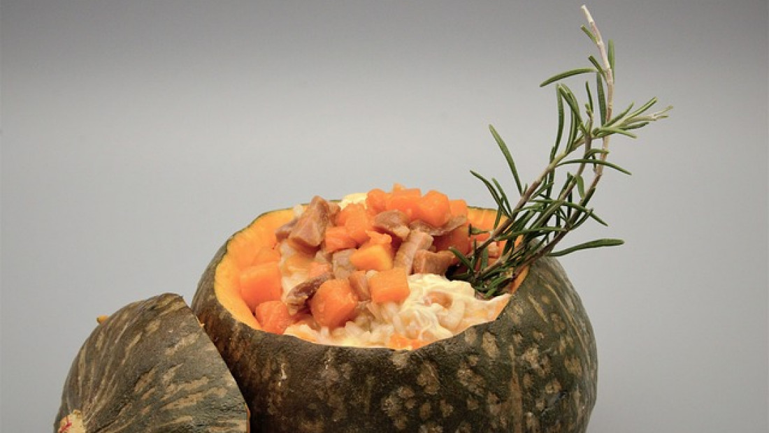 Dyniowe risotto z grzybami
