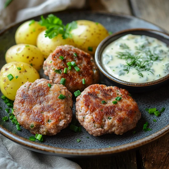 Kotleciki mielone z dodatkiem świeżych ziół i szczypiorku
