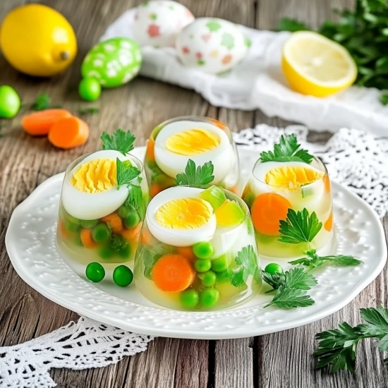 🥚 Jajka w galarecie z warzywami – klasyczna przystawka na święta