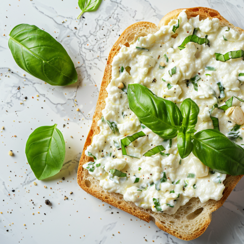 🍞 Twarożek z bazylią i czosnkiem – lekka pasta na kanapki lub do ziemniaków