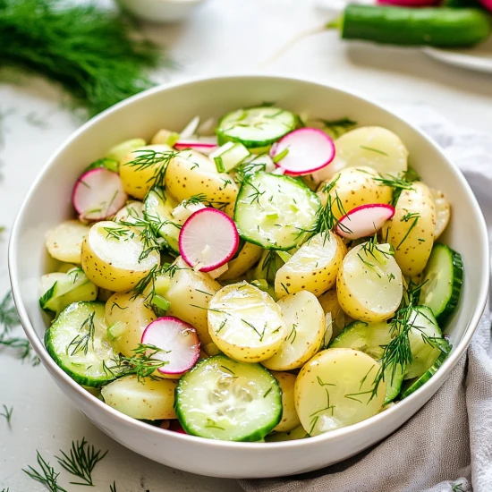 🥗 Sałatka z młodymi warzywami i koperkiem – lekka, chrupiąca i pachnąca wiosną