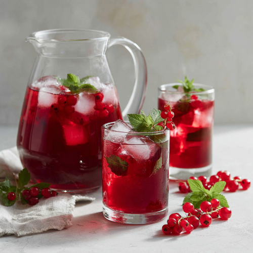 🍷 Kompot z czerwonej porzeczki i mięty