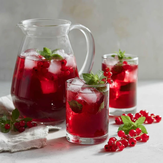 🍷 Kompot z czerwonej porzeczki i mięty