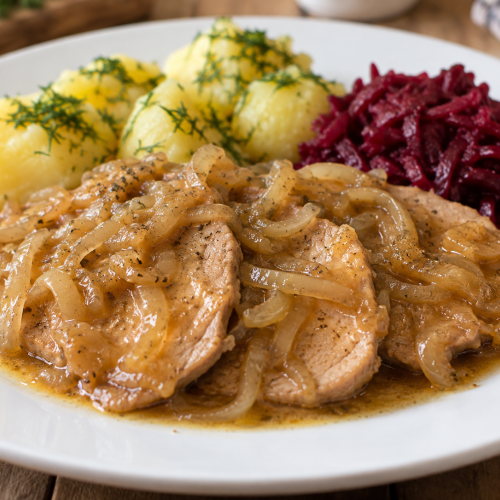 🥩 Schab duszony z cebulą jak u babci